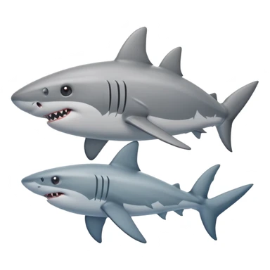 shark with a baby shark sticker