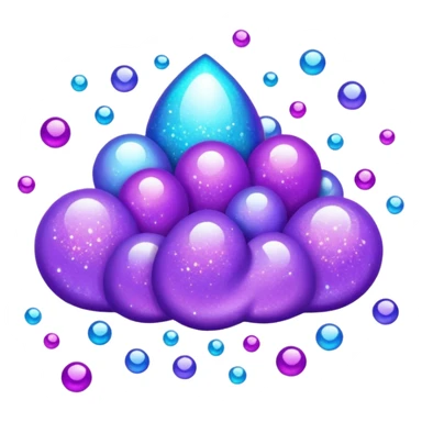 Glitter Purple and Cian plus sticker