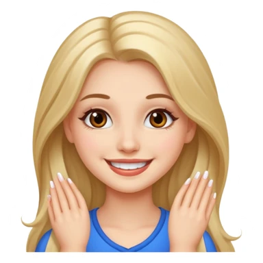 pretty girl with makeup and long hair sticker