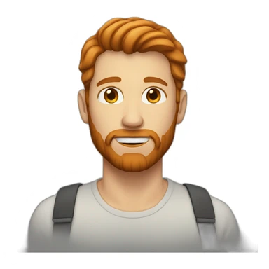 man with brown hair and ginger beard sticker