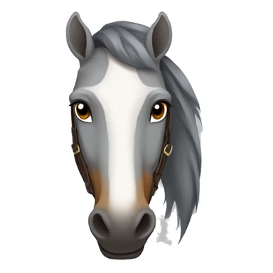 grey horse tan skin rider sticker