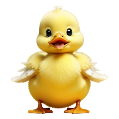 Cinematic Cute Yawning Yellow Baby Duck Portrait Emoji, Head tilted slightly with a dramatic, wide-open yawn, showcasing a soft, downy yellow coat with little drooping wings, round eyes barely open in drowsy contentment, Simplified yet irresistibly adorable features, highly detailed, glowing with a soft, cozy glow, high shine, relaxed yet expressive, stylized with a touch of whimsical charm, bright and endearing, soft glowing outline, capturing the essence of a sleepy yet affectionate duckling, so drowsy it feels like it could stretch out of the screen and curl up for a nap! sticker