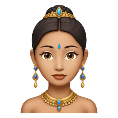 ancient thailand woman with earrring sticker