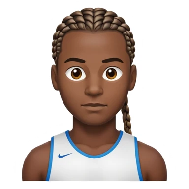 Male d1 athlete with cornrows sticker