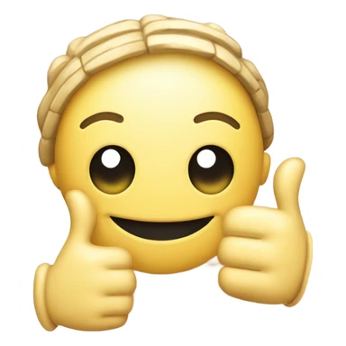 Smiley face with thumbs up ￼ sticker