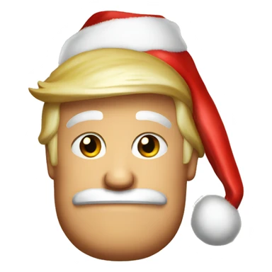 Donald trump with Christmas hat sticker