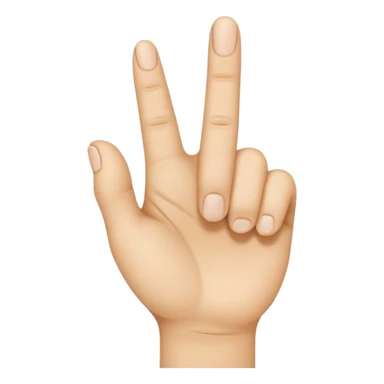 “Emoji-style hand making the letter ‘L’, with the index finger slightly curved. Clean, simple design, smooth shapes, neutral skin tone. White or transparent background, high resolution.” sticker
