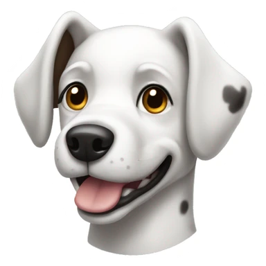 Black and white dog with pointy ears sticker