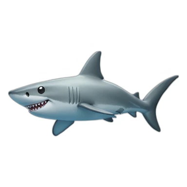 A friendly shark stuffed toy sticker