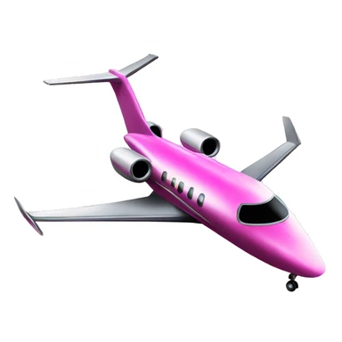 private jet sparkly pink sticker