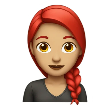 red girl graphic designer sticker
