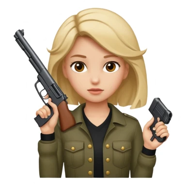 girl with gun to her hair sticker