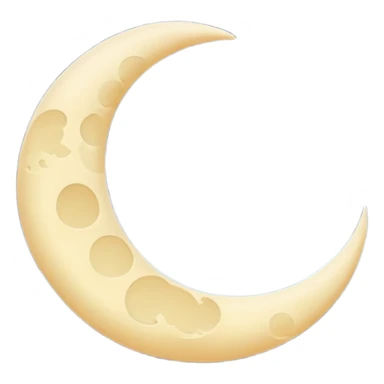 "Peaceful crescent moon in the night sky with soft glow, no people" sticker