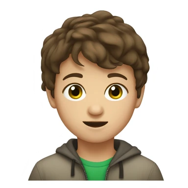 kazakh-boy-green eyes-brown hair sticker