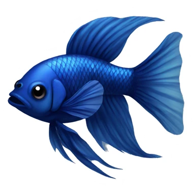 dark blue beta fish sticker