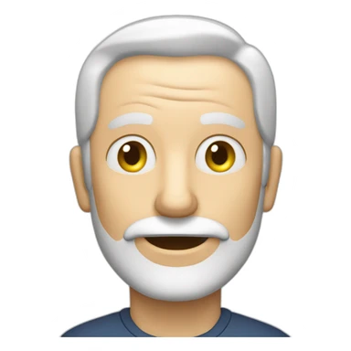 caucasian older male with small beard counting money sticker