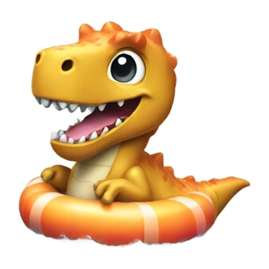 Dinosaur wearing floatie  sticker