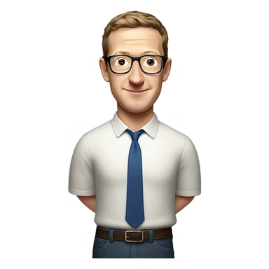 mark zuckerberg in glasses runs full body sticker