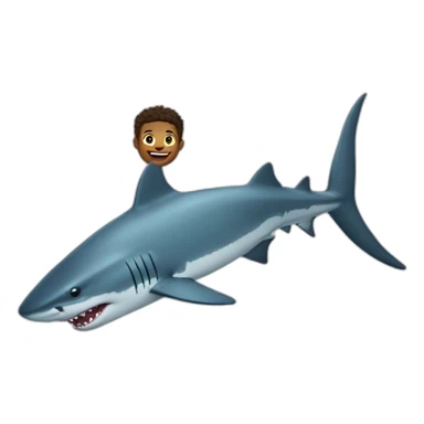 Shark with jordan  sticker