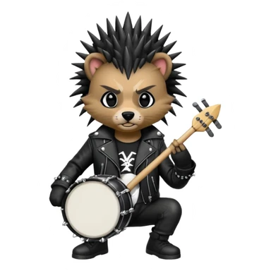 drummer animal punk sticker