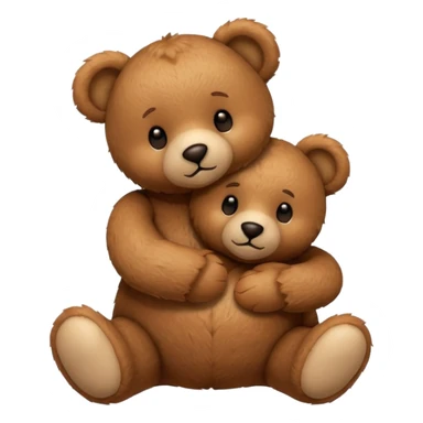 Teddy hugging another teddy sticker