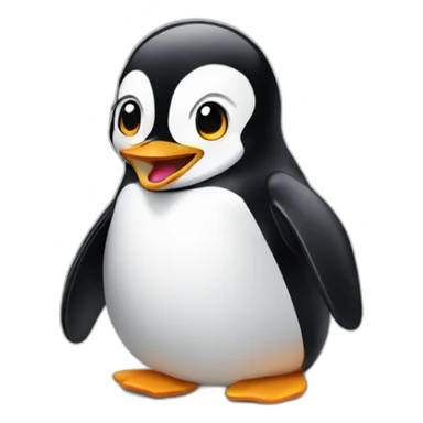 Laughing-penguin sticker