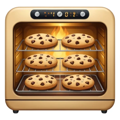 oven with cookies inside sticker
