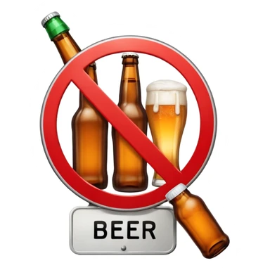 stop sign with beer or alcohol bottle behind it sticker