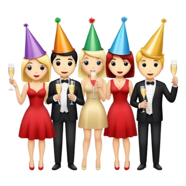 Gente bailando música en un jardín sticker