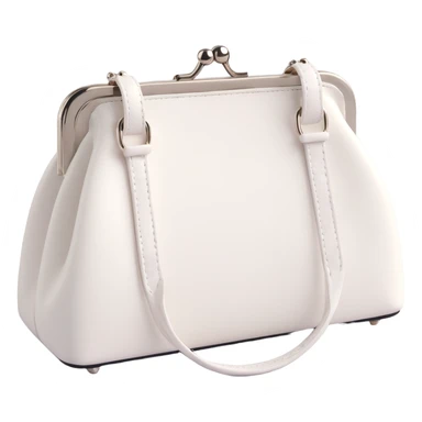 Back white gothic purse without background sticker