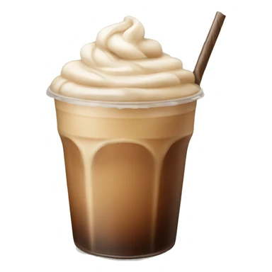 iced coffee with beige staw sticker