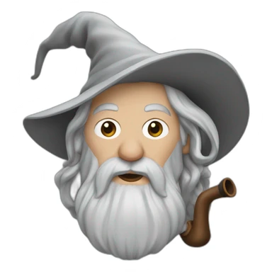 Gandalf with a pipe sticker