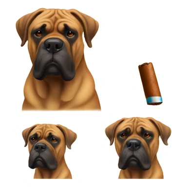 Bullmastiff with cigar  sticker