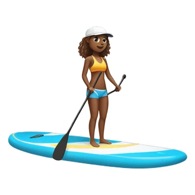 paddle boarding girl  sticker