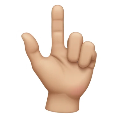 Man with hand in rock sign with two middle and ring finger pointed out sticker