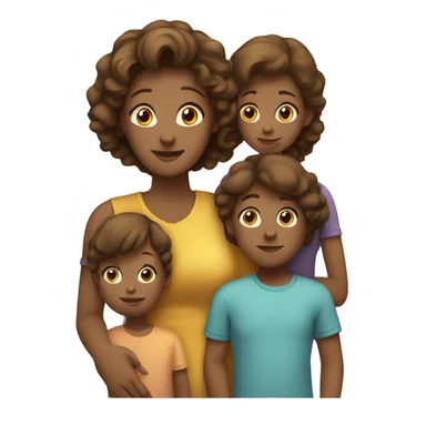 Mom with three children (2 teenagers and a toddler). sticker