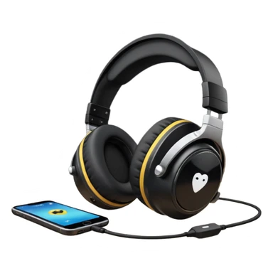 a gaming headset in a table  sticker