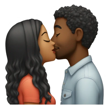 Boyfriend and girlfriend kissing  sticker