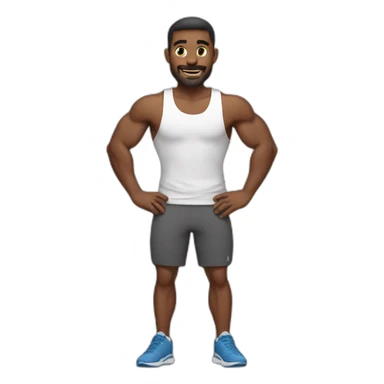 working out man sticker