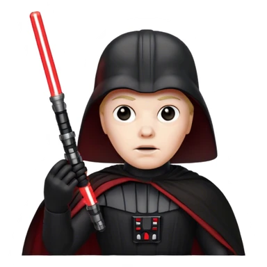 Vader with red lightsaber sticker