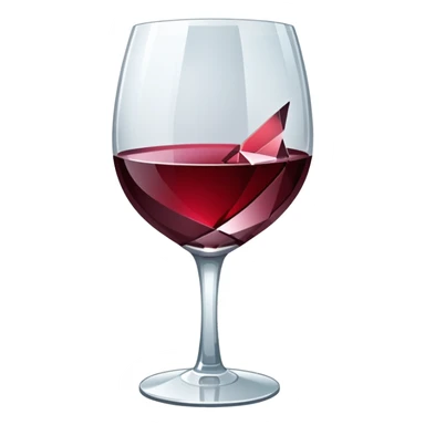 shattered wine glass sticker