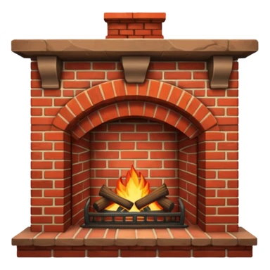Classic Brick Fireplace sticker