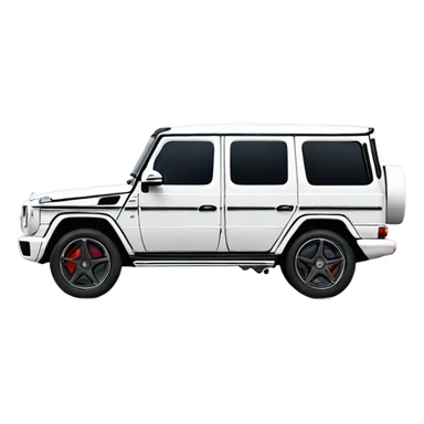 White Mercedes gwagon back sticker