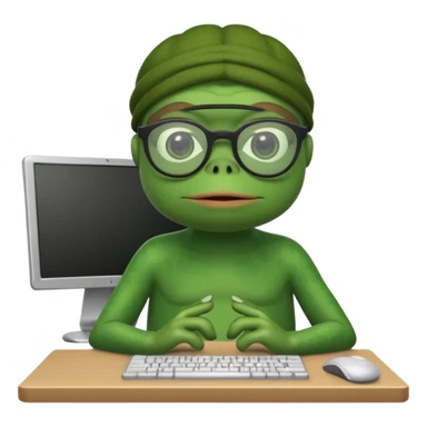 pepe the frog computer  sticker