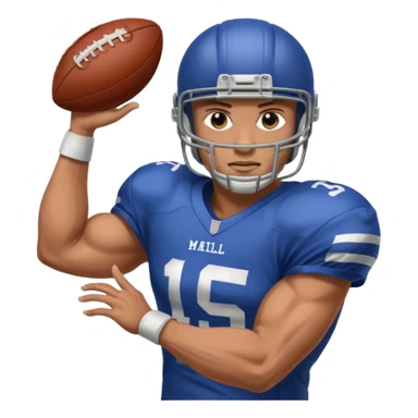 American Football player sketched out arm sticker