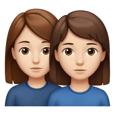 a girl and the boy behind her sticker