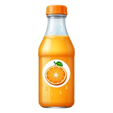 Orange juice bottle sticker