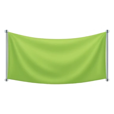 Flat light green horizontal banner sticker