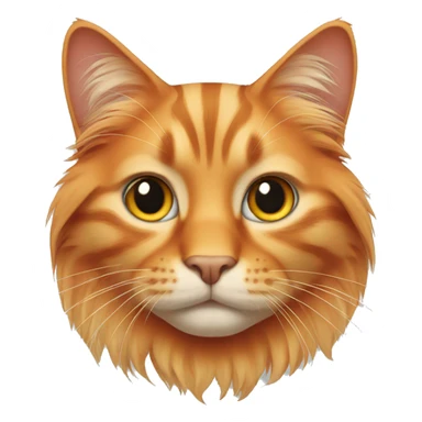 Long hair orange cat sticker