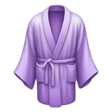 Light purple silk slippers and robe sticker